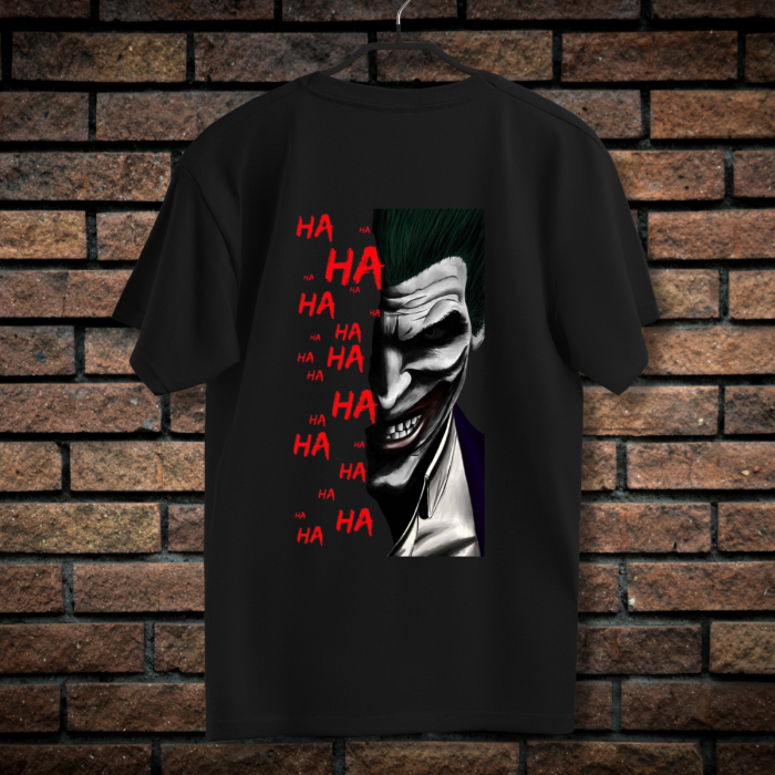 Tricou Barbati cu Broderie si Imprimeu, Joker, Bumbac [2]