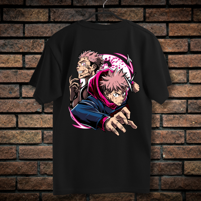 Tricou Barbati cu Broderie si Imprimeu, Jujutsu Kaisen, Bumbac [2]