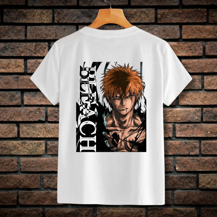 Tricou Barbati cu Imprimeu Fata-Spate, Bleach, Bumbac [2]