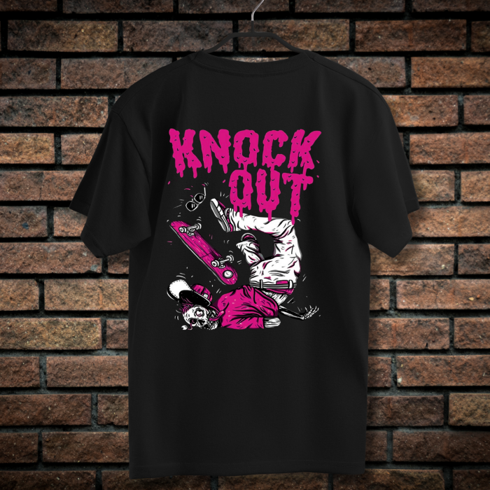 Tricou Barbati cu Imprimeu Fata-Spate, Degraded, Bumbac [2]