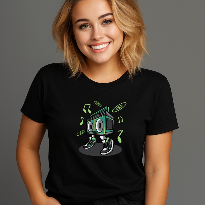 Tricou Dama cu Imprimeu, Music, Bumbac [1]