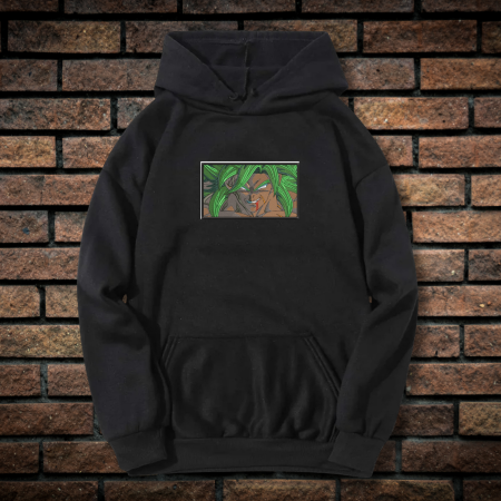 Hanorace cu Imprimeu - Hanorac Barbati cu Broderie si Imprimeu, Broly, Bumbac