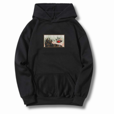 Hanorac Barbati cu Broderie si Imprimeu, Ken Kaneki, Bumbac [4]