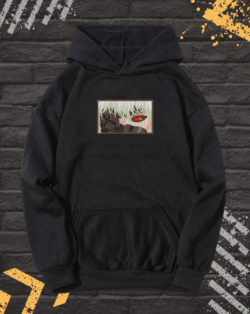 Hanorac Barbati cu Broderie si Imprimeu, Ken Kaneki, Bumbac [5]