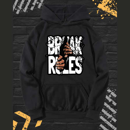 Hanorac Barbati cu Imprimeu, Break Rules, Bumbac, [1]