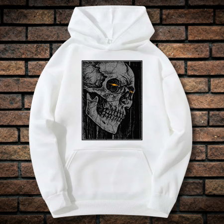 Hanorace cu Imprimeu - Hanorac Barbati cu Imprimeu, Craniu, Bumbac