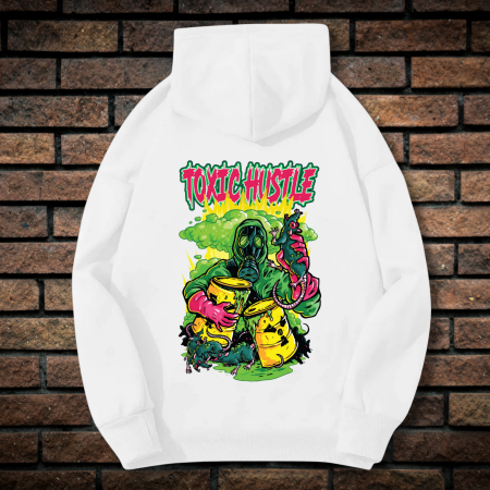 Hanorace barbati - Hanorac Barbati cu Imprimeu Fata-Spate, CXO Toxic Hustle, Bumbac