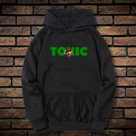 Hanorace barbati - Hanorac Barbati cu Imprimeu Fata-Spate, Toxic, Bumbac