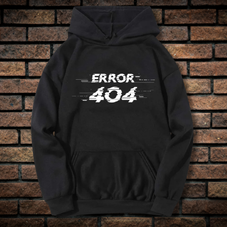 Hanorace cu Imprimeu - Hanorac Unisex cu Imprimeu, Error 404, Bumbac