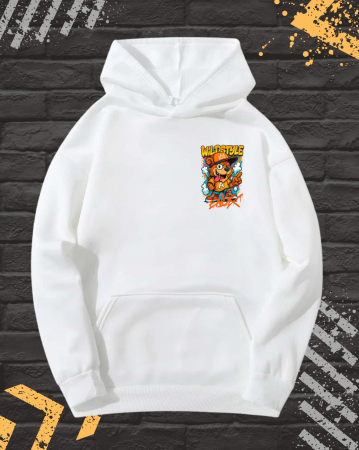 Hanorac Unisex cu Imprimeu Fata-Spate, WILDSTYLE, Bumbac [1]