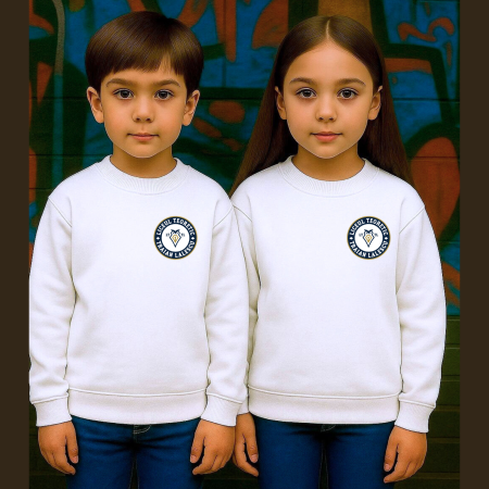 Uniforma Liceul Teoretic Traian Lalescu - Pulover Pentru Copii Cu Broderie, Liceul Traian Lalescu, Alb