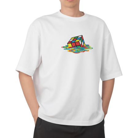 Tricouri cu Broderie - Tricou Barbati cu Broderie, Cub Rubik, Bumbac