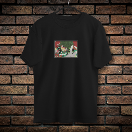 Tricouri Barbati - Tricou Barbati cu Broderie si Imprimeu, Izucu Midoriya, Bumbac