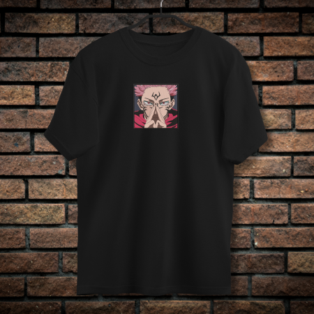 Tricouri Barbati - Tricou Barbati cu Broderie si Imprimeu, Jujutsu Kaisen, Bumbac