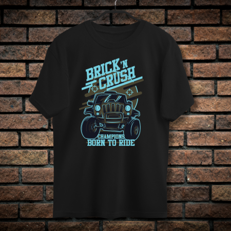 Tricouri Barbati - Tricou Barbati cu Imprimeu, Born to Ride, Bumbac