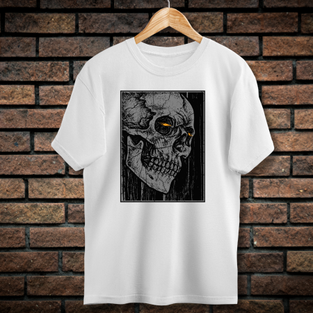 Tricouri Barbati - Tricou Barbati cu Imprimeu, Craniu, Bumbac