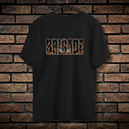 Tricouri Barbati - Tricou Barbati cu Imprimeu Fata-Spate, Brigade, Bumbac