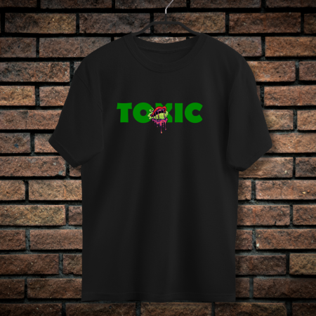 Tricouri Barbati - Tricou Barbati cu Imprimeu Fata-Spate, Toxic, Bumbac