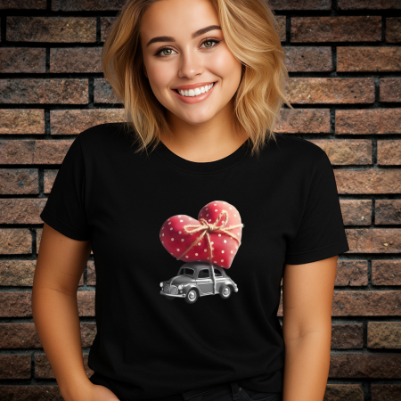 Tricouri Femei - Tricou Dama cu Imprimeu, CAR, Bumbac