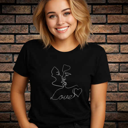 Tricouri Femei - Tricou Dama cu Imprimeu, LOVE 5, Bumbac