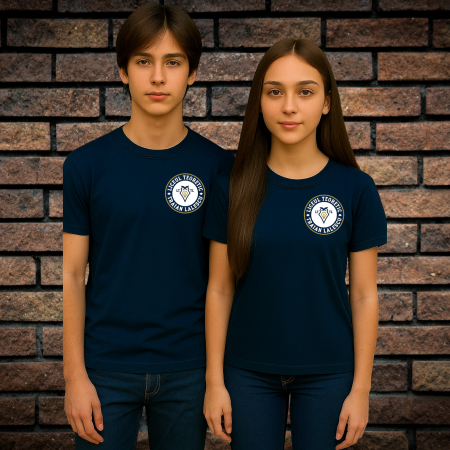 Pentru Școală - Tricou Pentru Adolescenti Cu Imprimeu, Liceul Traian Lalescu, Bumbac, Bleumarin