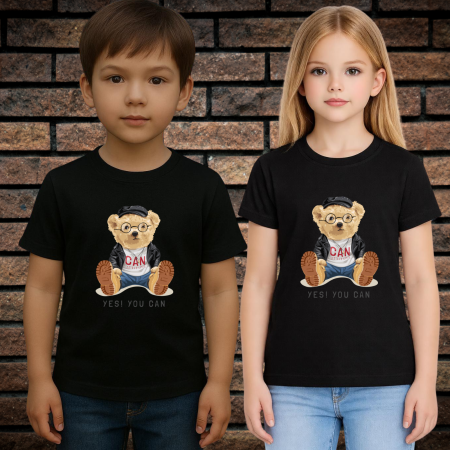 Tricou cu Imprimeu - Tricou Pentru Copii Cu Imprimeu, BEAR 2, Bumbac