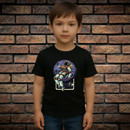 Tricou cu Imprimeu - Tricou Pentru Copii Cu Imprimeu, COSMO 1, Bumbac