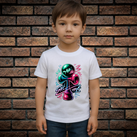 Tricou cu Imprimeu - Tricou Pentru Copii Cu Imprimeu, KENDAMA, Bumbac