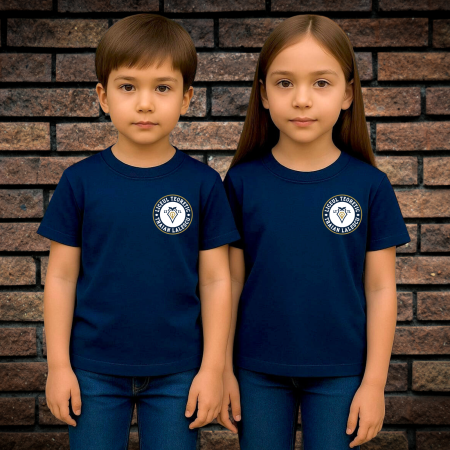 Pentru Școală - Tricou Pentru Copii Cu Imprimeu, Liceul Traian Lalescu, Bumbac, Bleumarin