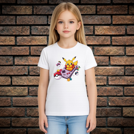 Tricou cu Imprimeu - Tricou Pentru Copii Cu Imprimeu, PIKACHU 3, Bumbac