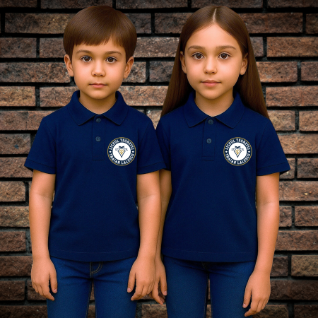 Pentru Școală - Tricou Polo Pentru Copii Cu Imprimeu, Liceul Traian Lalescu, Bumbac, Bleumarin