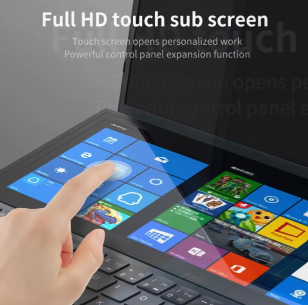 Laptop 16" + 14" Dual Screen Dacyexpress DS16, 512GB SSD, 16 GB RAM DDR4, i7-9750H 6 cores, UHD Graphics, Windows 11 [3]
