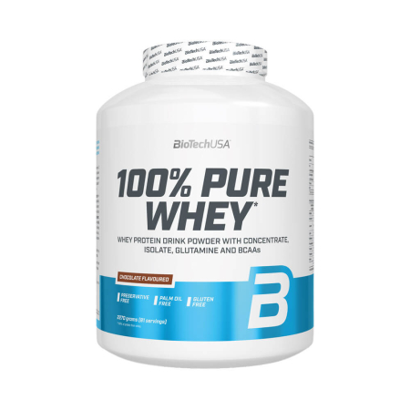 Suplimente nutritive - 100% Pure Whey 2,27kg, pudra, Biotech USA, Concentrat si izolat proteic din zer