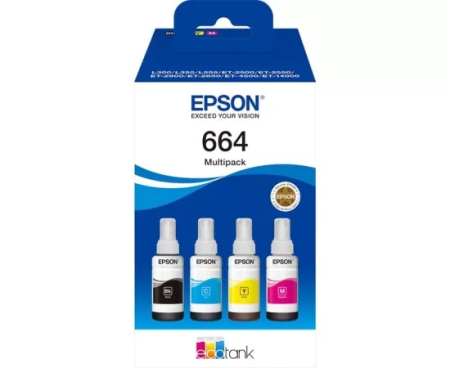 Imprimante  - Cerneala EPSON EcoTank 664 Multipack C13T66464A