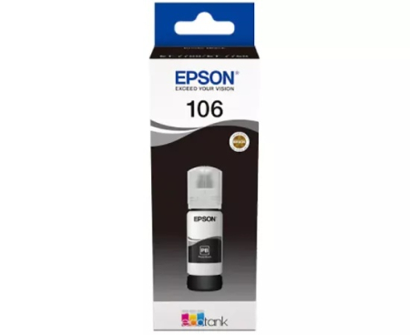 Imprimante  - Cerneala originala EPSON 106 EcoTank Photo C13T00R140, negru