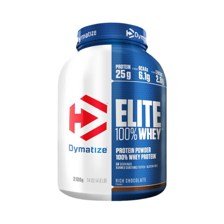 Suplimente nutritive - Elite Whey Protein 2,1kg, pudra, Dymatize, Concentrat proteic din zer