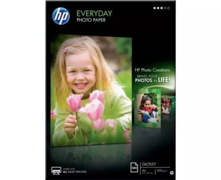 Imprimante  - Hartie Foto HP Everyday 200G - Pret/Coala de hartie
