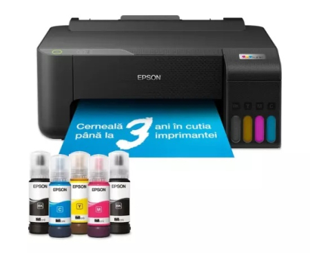 Imprimante  - Imprimanta InkJet CISS Color EPSON EcoTank L1230, A4, USB, Negru