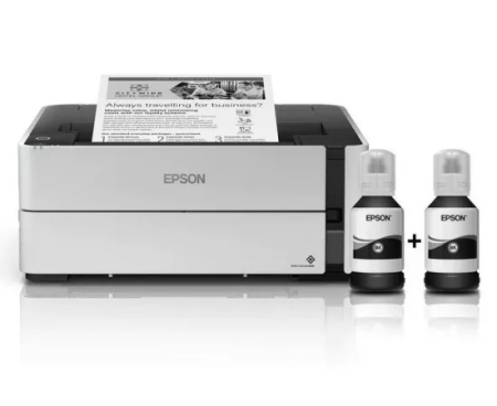 Imprimante  - Imprimanta Inkjet EPSON EcoTank M1170, Monocrom, A4, USB/LAN/Wi-Fi, Duplex, Alb