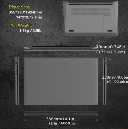 Laptop de Afaceri și Gaming 15.6'' FHD IPS, Windows 11, Intel i7 6500U, 16GB RAM 512GB/1TB SSD cu Senzor Amprentă Digitală, Tastatură Iluminată Numerică pentru Productivitate în Birou sau Lucru Acasă, [4]
