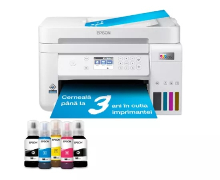 Imprimante  - Multifunctional Inkjet color EPSON L6276, CISS, ADF, A4, USB, LAN, Wi-Fi, alb