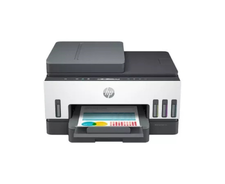 Imprimante  - Multifunctional Inkjet color HP Smart Tank 750 All-in-One, A4, Duplex, Wi-Fi, USB, negru/alb
