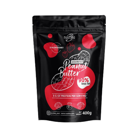 Suplimente nutritive - Powdered Peanut Butter 400g, pudra, Nustino, Proteina vegetala cu gust intens de cacao