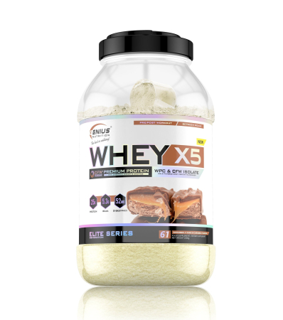 Proteine - WHEY-X5® 2000g, pudra, Genius Nutrition, Blend proteic din zer concentrat si izolat