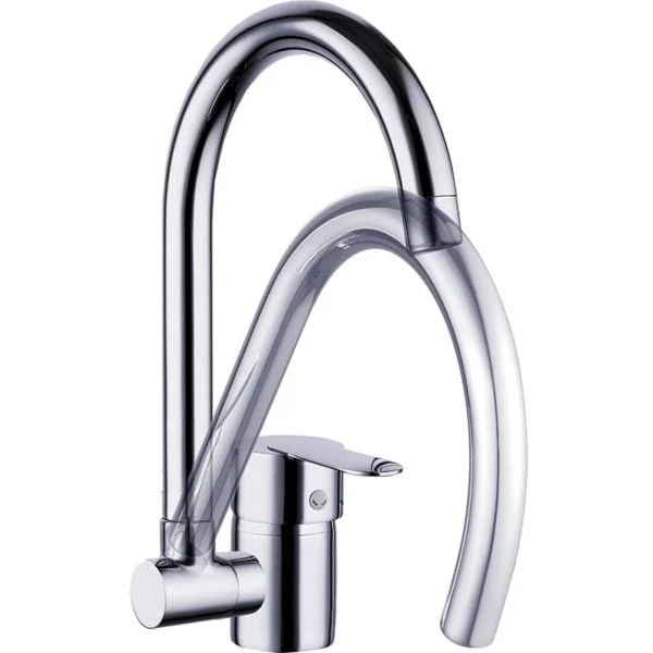 Baterie de bucatarie cu pipa inalta rabatabila crom [2]