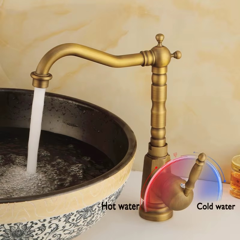 Baterie chiuveta bucatarie retro CasaBlanca EPOQUE BEP4A, finisaj bronz satinat [3]