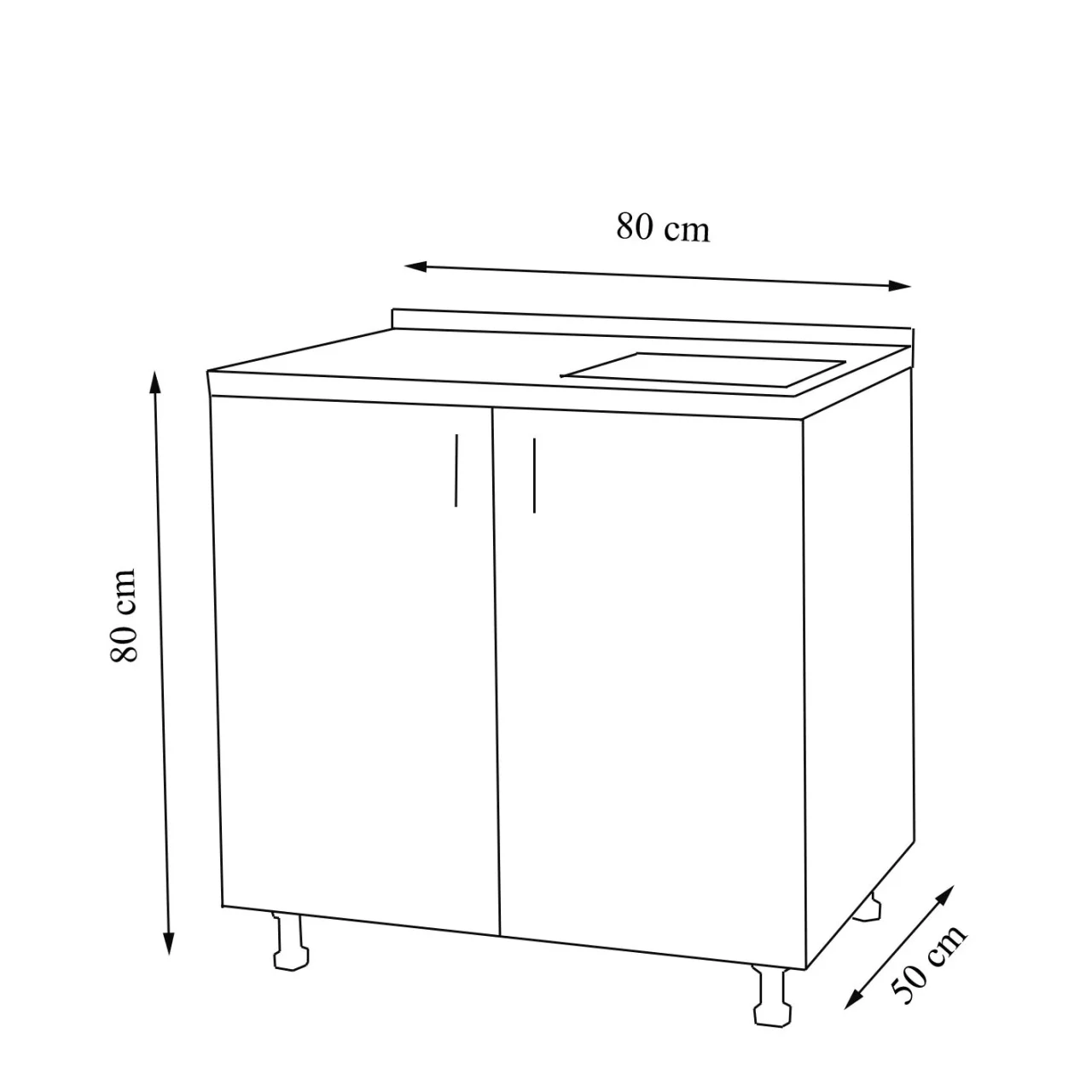 Set masca chiuveta si dulap bucatarie cu inchidere soft-close, 80cm, Alb [5]
