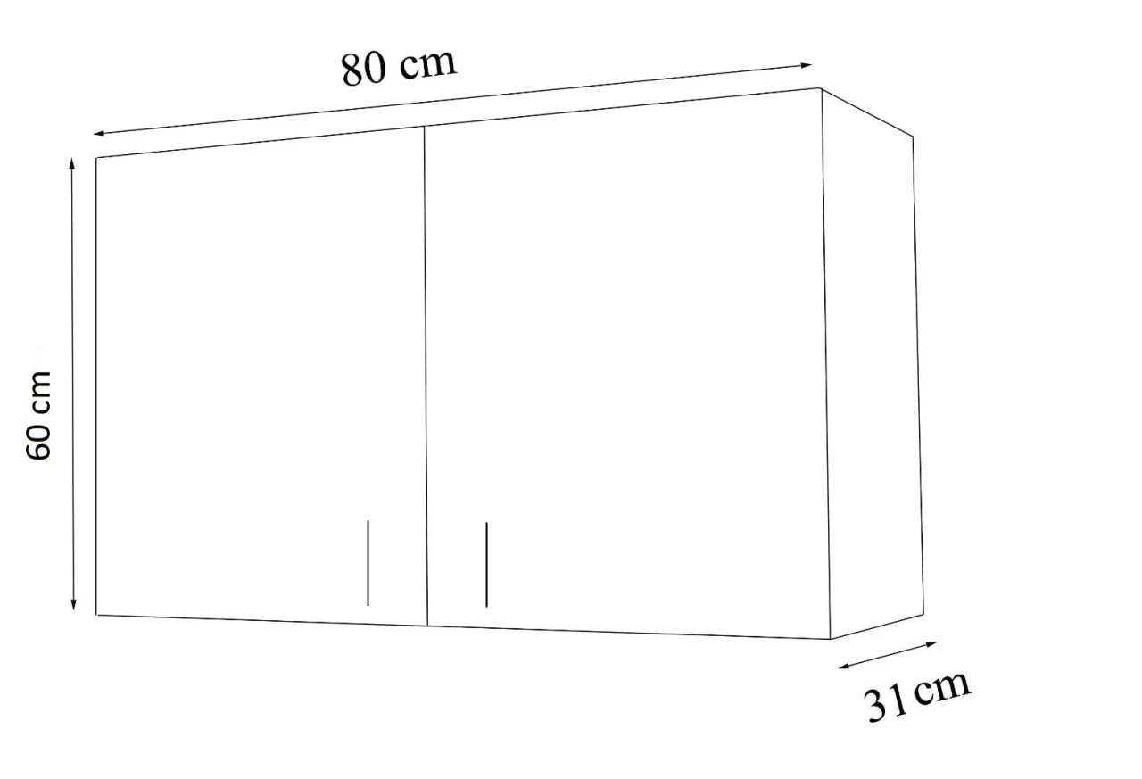 Set masca chiuveta si dulap bucatarie cu inchidere soft-close, 80cm, Alb [4]