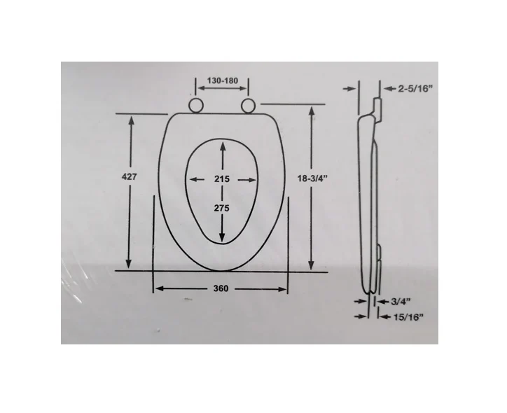 Capac WC Mdf Albastru, Tempo Line, Lifetime Quality [3]