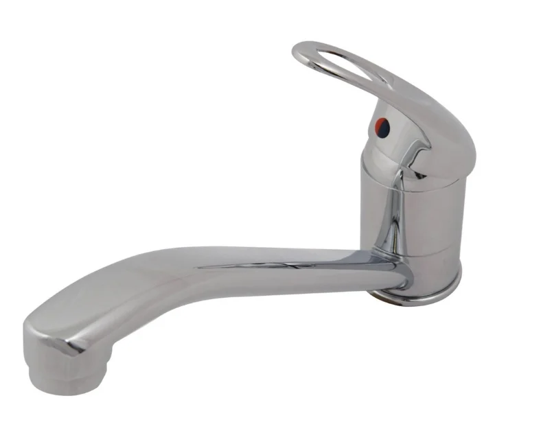 Set chiuveta bucatarie pentru masca cuva stanga 80x50 cm baterie tija lunga si sifon de scurgere fara preaplin [4]